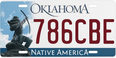OK license plate 786CBE
