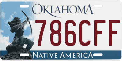 OK license plate 786CFF
