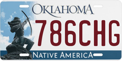 OK license plate 786CHG