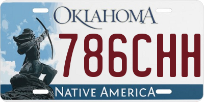 OK license plate 786CHH