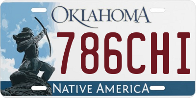 OK license plate 786CHI