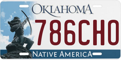 OK license plate 786CHO