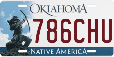 OK license plate 786CHU