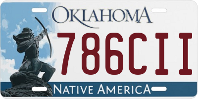 OK license plate 786CII