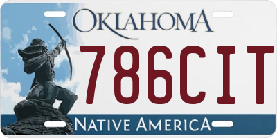 OK license plate 786CIT