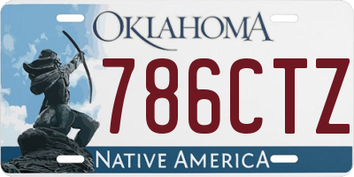 OK license plate 786CTZ