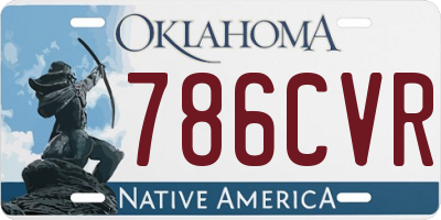 OK license plate 786CVR