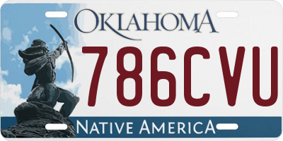 OK license plate 786CVU