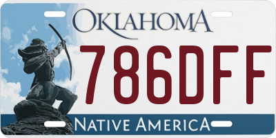 OK license plate 786DFF