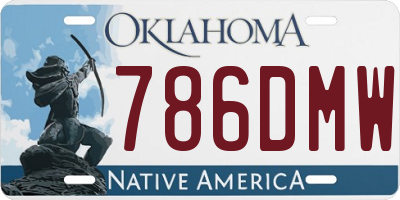 OK license plate 786DMW