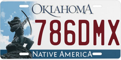 OK license plate 786DMX