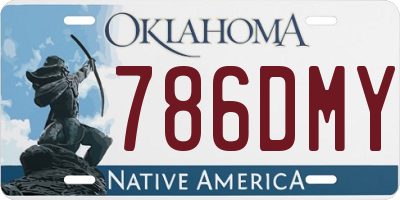 OK license plate 786DMY
