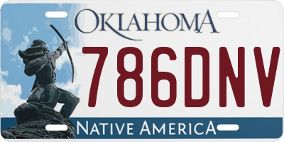 OK license plate 786DNV