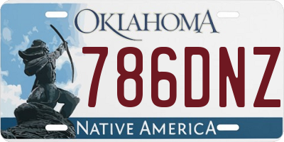 OK license plate 786DNZ