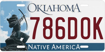 OK license plate 786DOK