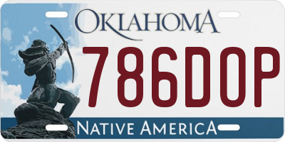 OK license plate 786DOP