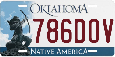 OK license plate 786DOV