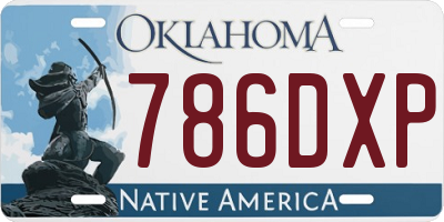 OK license plate 786DXP