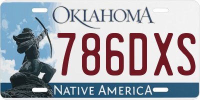 OK license plate 786DXS