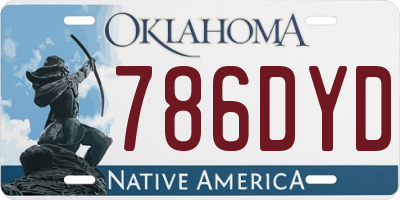OK license plate 786DYD