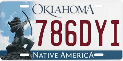 OK license plate 786DYI