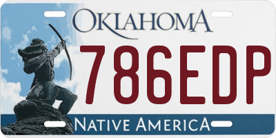 OK license plate 786EDP