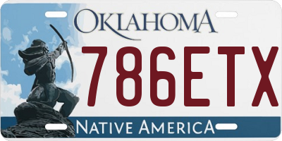OK license plate 786ETX