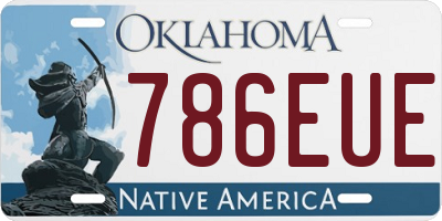 OK license plate 786EUE