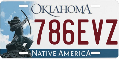 OK license plate 786EVZ