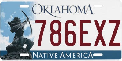 OK license plate 786EXZ