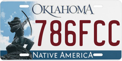 OK license plate 786FCC