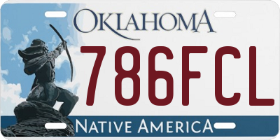 OK license plate 786FCL