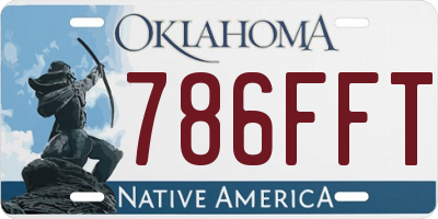 OK license plate 786FFT