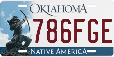 OK license plate 786FGE
