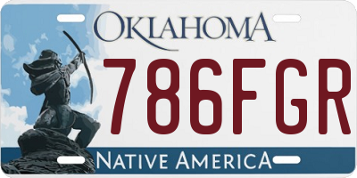 OK license plate 786FGR
