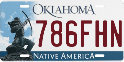 OK license plate 786FHN