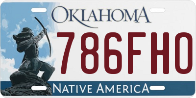 OK license plate 786FHO