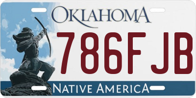 OK license plate 786FJB