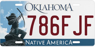 OK license plate 786FJF