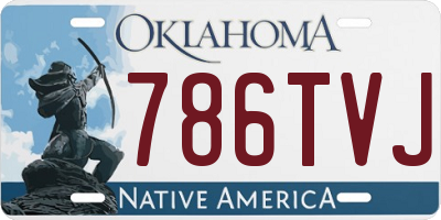 OK license plate 786TVJ