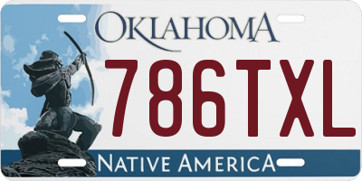 OK license plate 786TXL