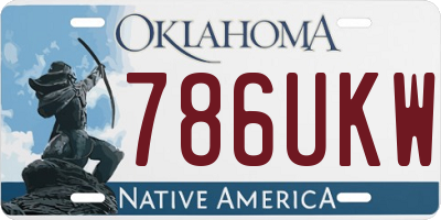OK license plate 786UKW