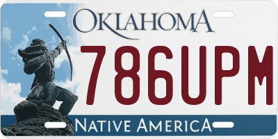 OK license plate 786UPM