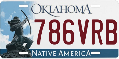 OK license plate 786VRB