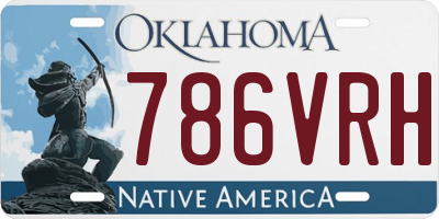OK license plate 786VRH