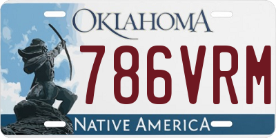 OK license plate 786VRM