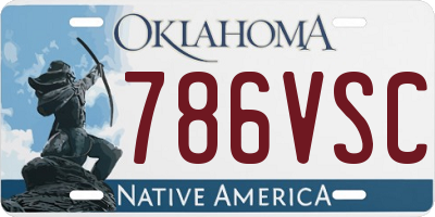 OK license plate 786VSC
