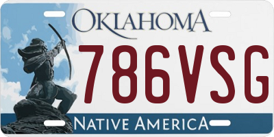 OK license plate 786VSG