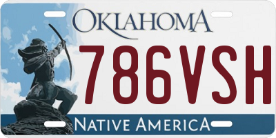 OK license plate 786VSH