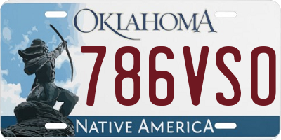 OK license plate 786VSO